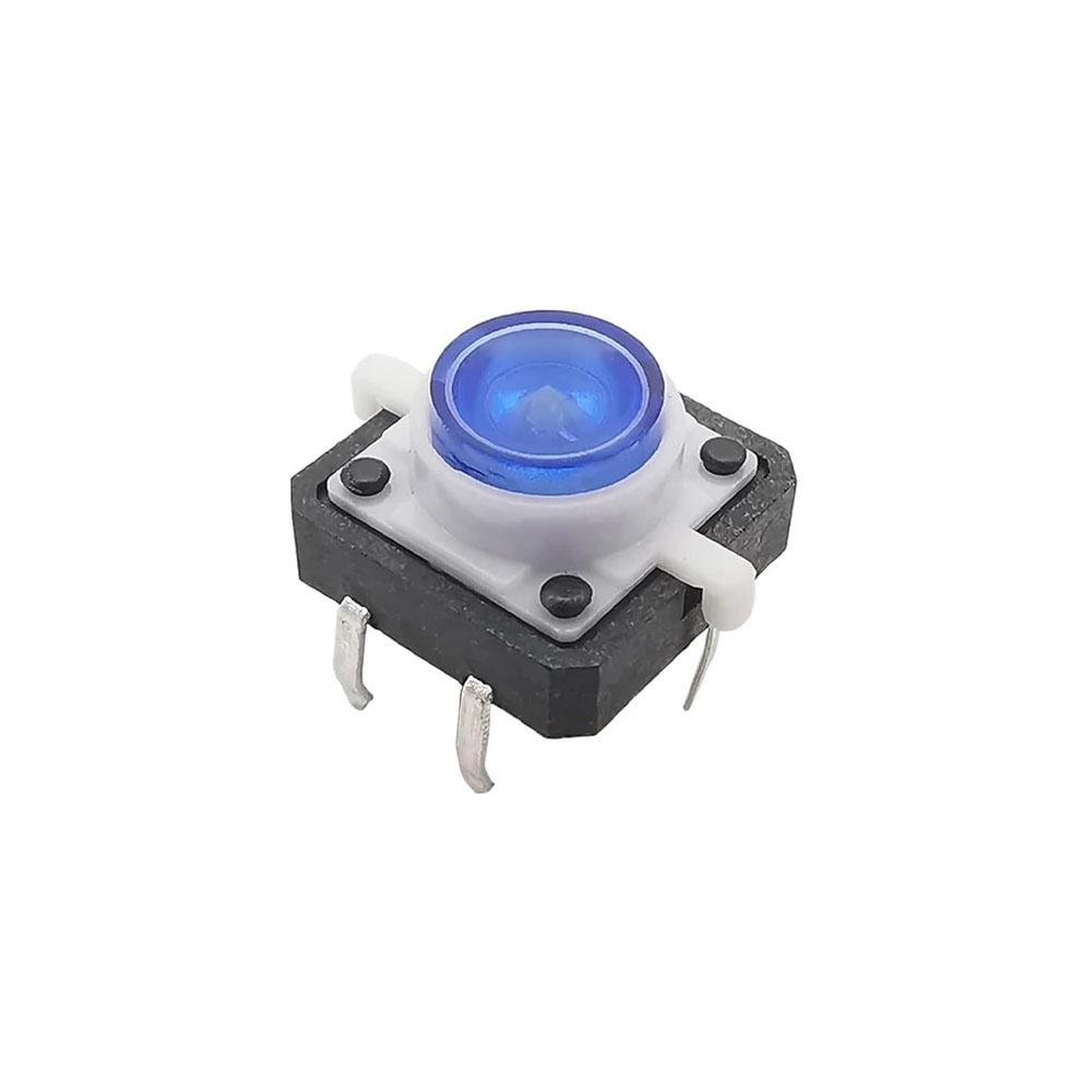12mm x 12mm Tactile Push Button Switch with Blue LED-2PCS