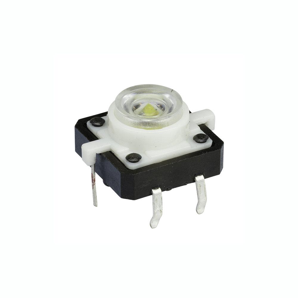 12mm x 12mm Tactile Push Button Switch with White LED-2PCS