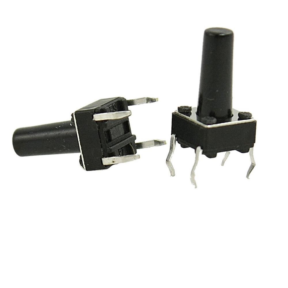 6x6x11 Tact Switch DIP (Pack of 5)