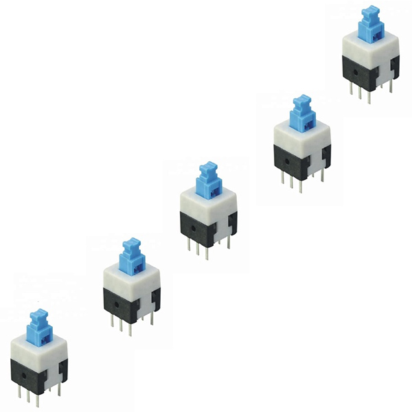7x7mm Tactile Push Button Switch Self-Locking (5 Pcs)