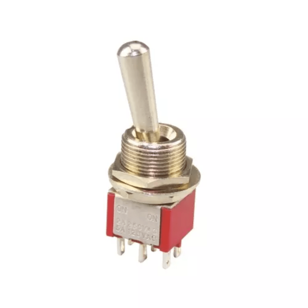 MTS-203-L1 6Pin ON-OFF-ON 5A Solder Terminal Large Handle 18.5mm Toggle Switch