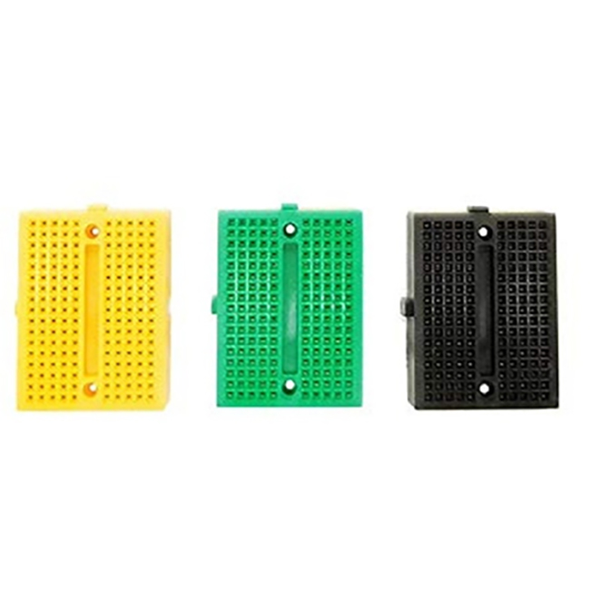 SYB-170 Mini Solderless Breadboard -170 Tie Points (Green, Yellow, Black) 3Pcs