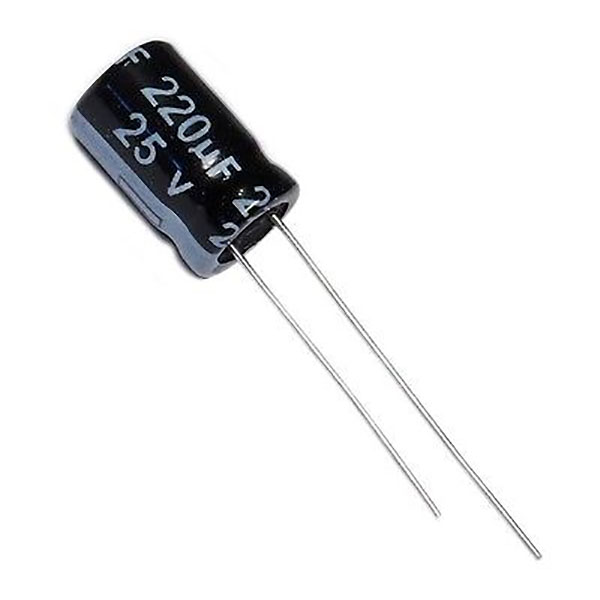 220uf 25V Electrolytic Capacitor – 5 Pcs