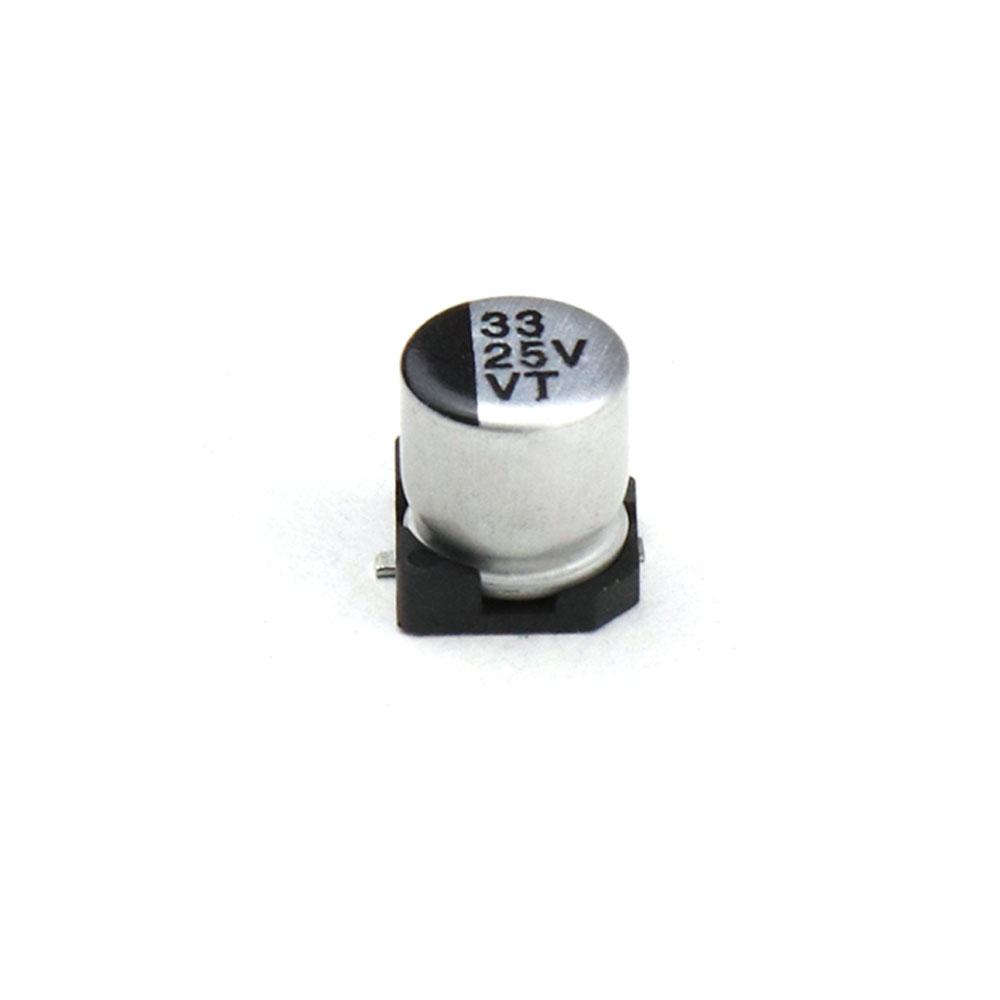 33 uF 25V Surface Mount Electrolytic Capacitor (Pack of 10)