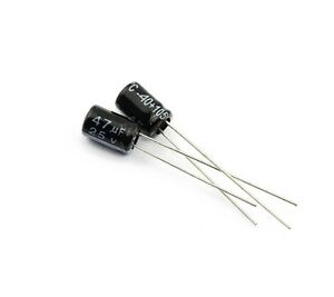 47uf 25V Electrolytic Capacitor (5 Pcs)