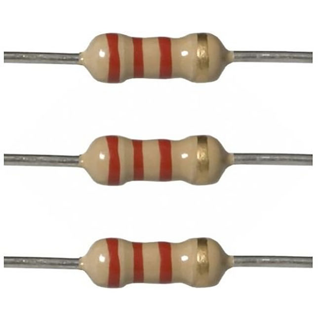 2.2K 0.25W CFR Resistor (50 Pieces)
