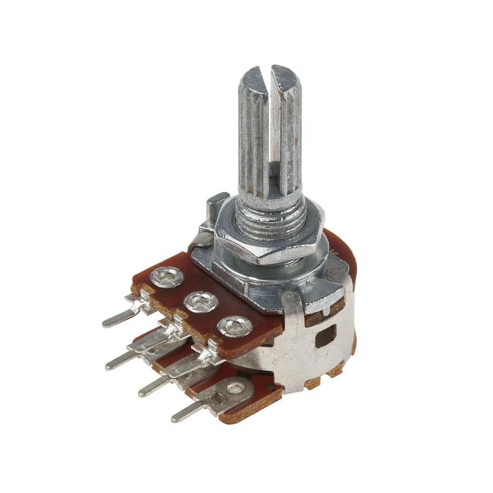 100kΩ 0.2W 6 Pin 2 Gang Rotary Carbon Potentiometer (15mm)
