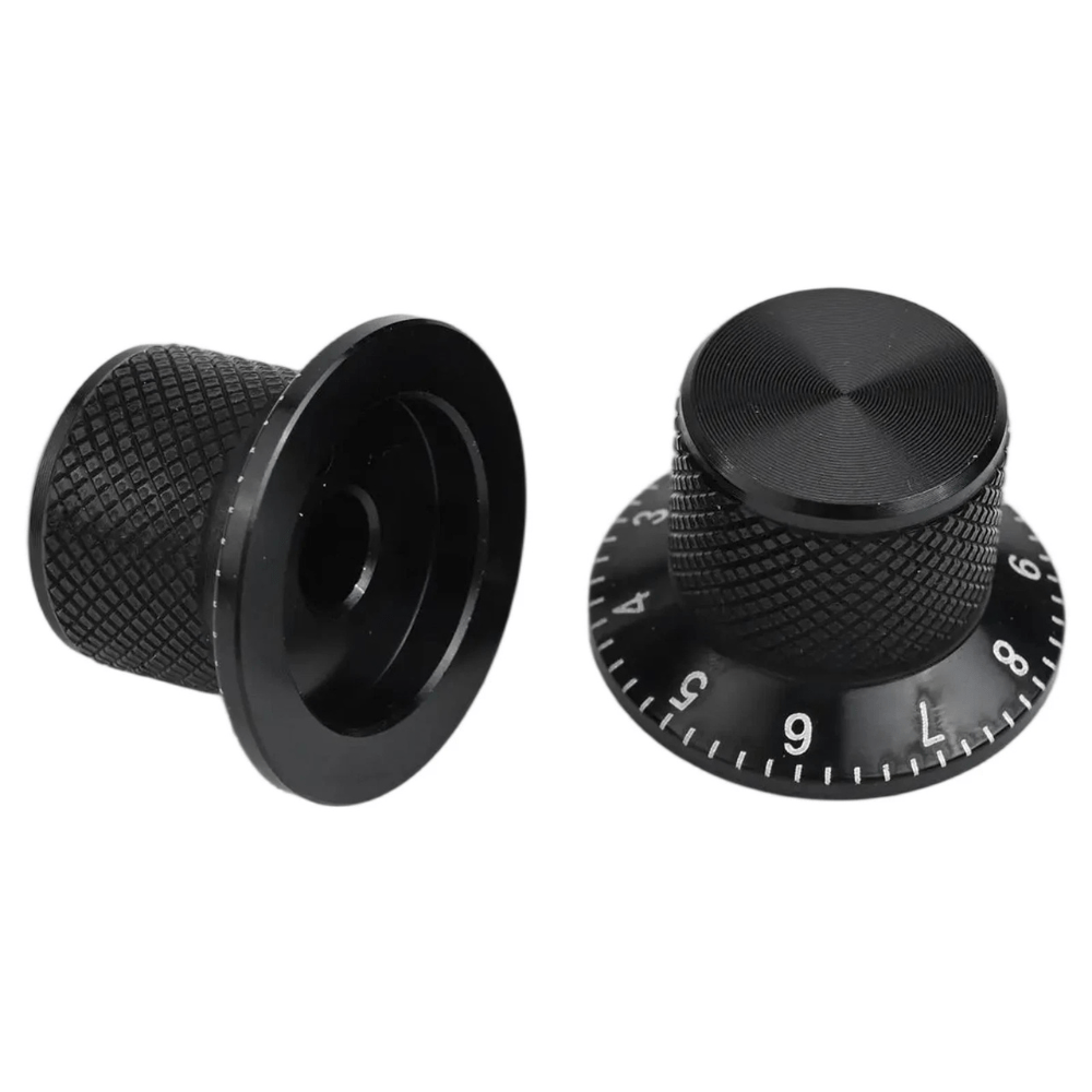 25X17mm Black 6mm ID Aluminum Alloy Potentiometer Switch Control Cap (Model-2)