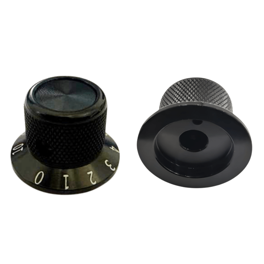 25X17mm Black 6mm ID Aluminum Alloy Potentiometer Switch Control Cap (Model-3)