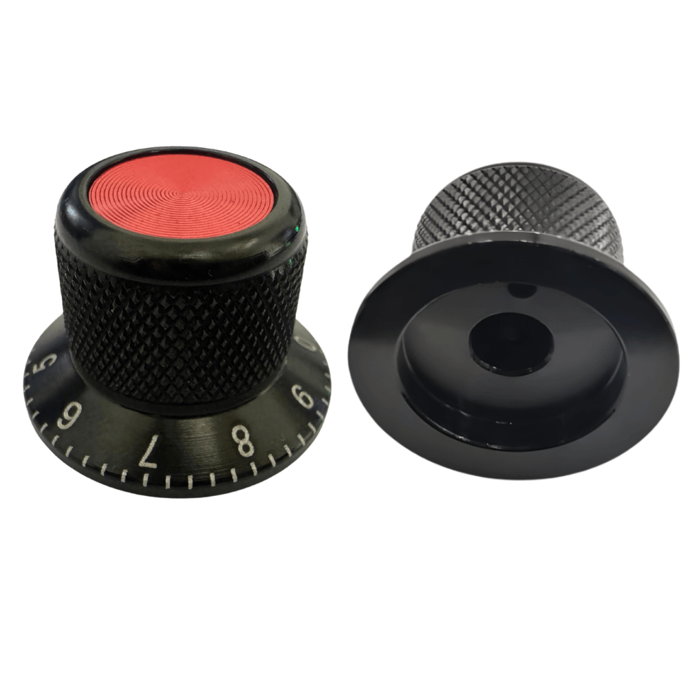 25X17mm Red 6mm ID Aluminum Alloy Potentiometer Switch Control Cap (Model-2)