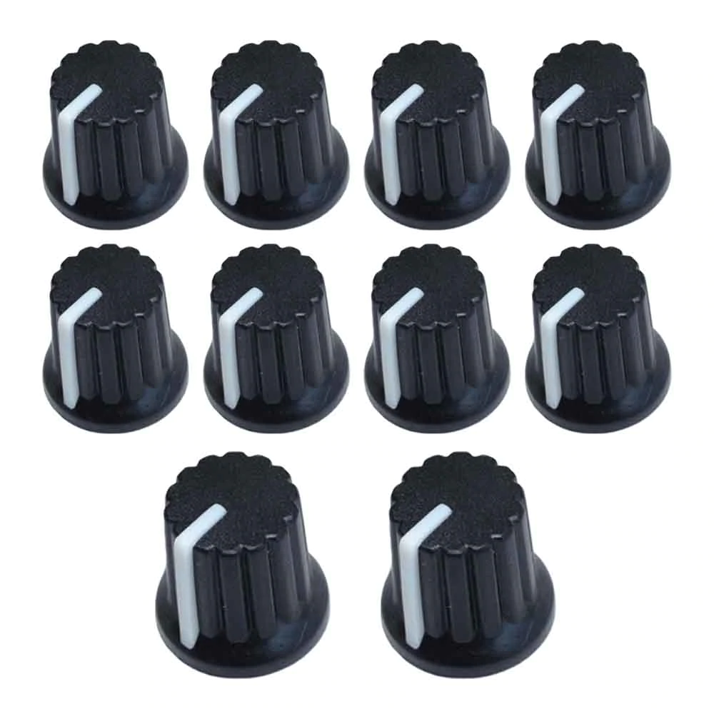 Cap for 1K 10K 100K 22K 220K 470K 47K 1M Pot Black (5 Pcs)