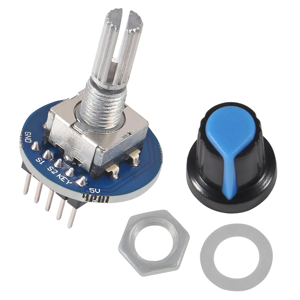 EC11 Rotary Encoder Module for Arduino Brick Sensor Development Round Audio Rotating Potentiometer Knob Cap