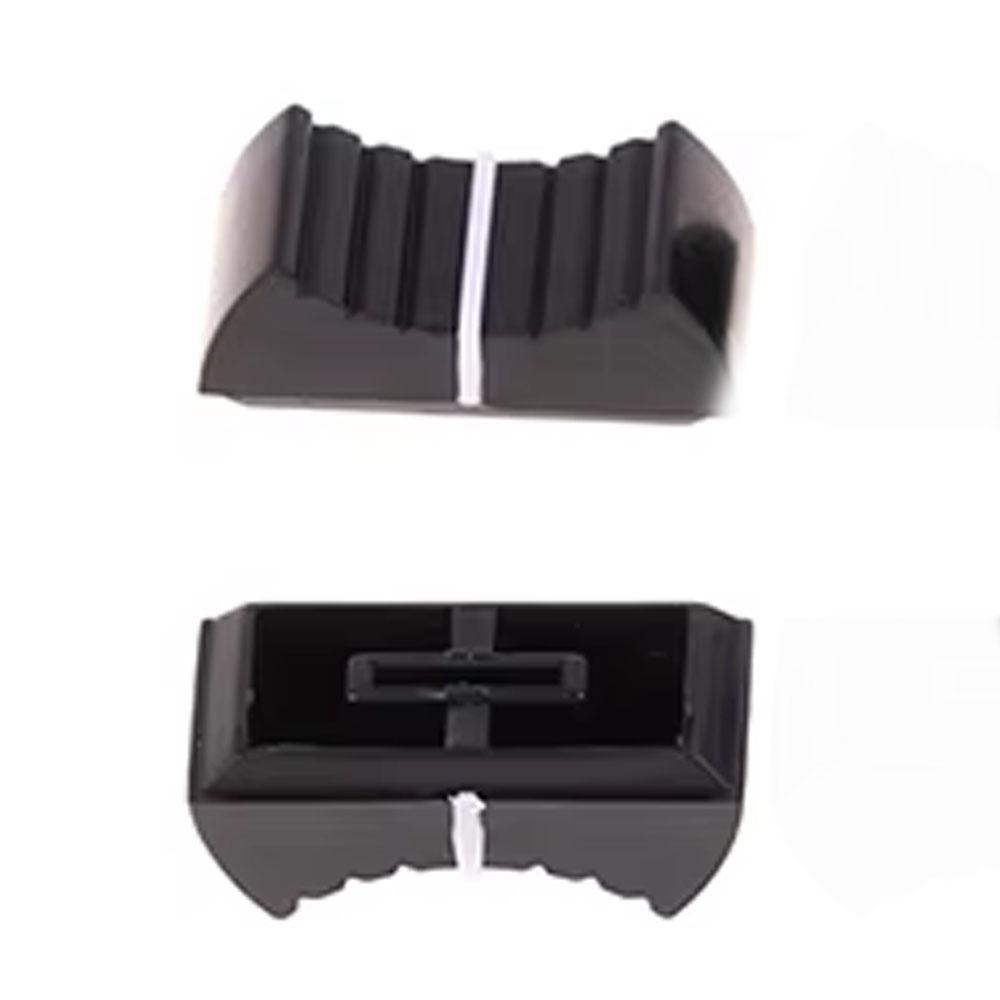 Fader Knob Cap Touch Sensitive Slider Ribbed Mixer Desk Switch Knob Cap – Black Pack of 5