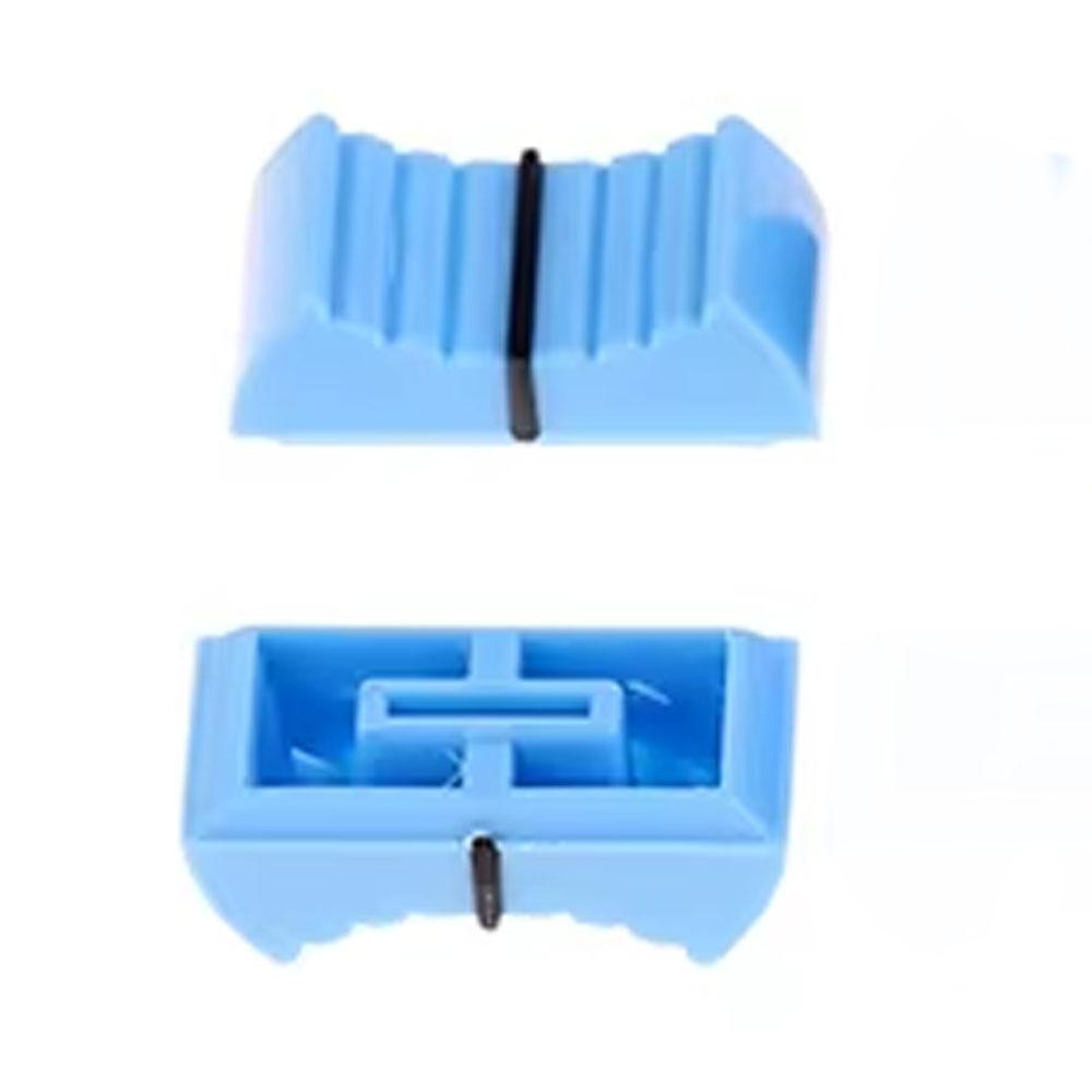 Fader Knob Cap Touch Sensitive Slider Ribbed Mixer Desk Switch Knob Cap -Blue Pack of 5