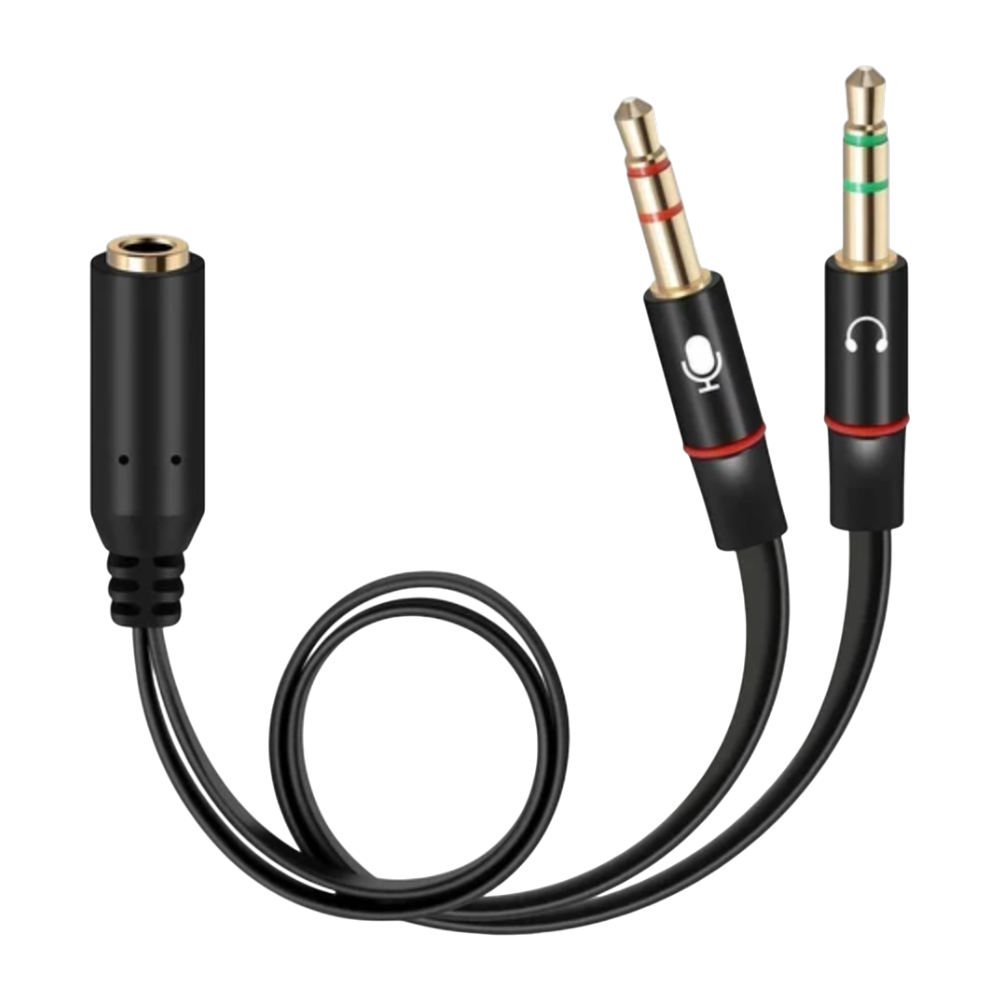 Audio Splitter cable type (2 male – 1 female)