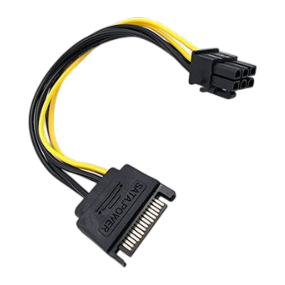 8 Pin Male to 15 pin Sata Male