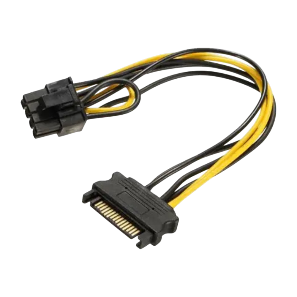 6 Pin Male to 15 pin Sata Male