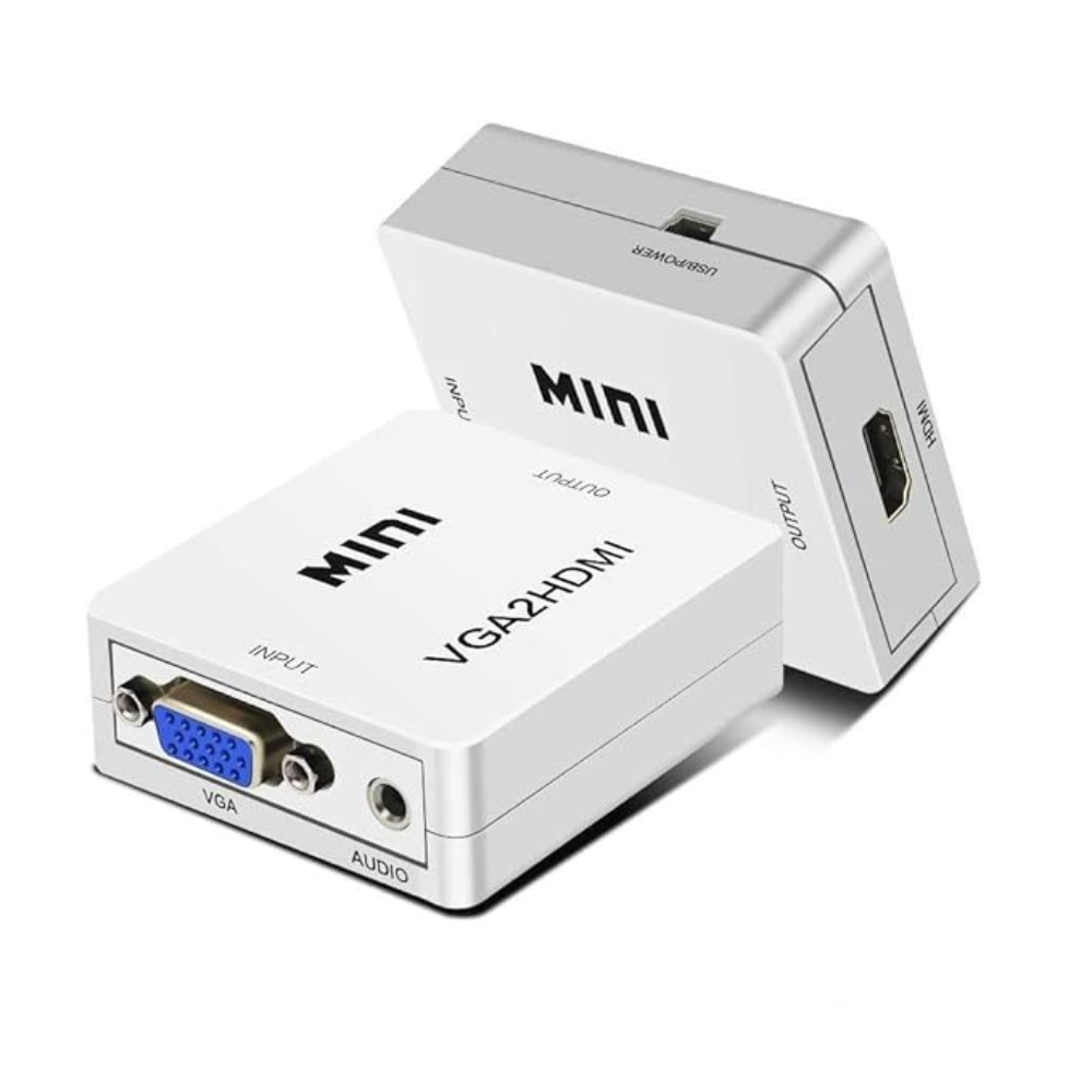 VGA to HDMI, Mini HD 1080P 3.5mm Audio VGA to HDMI HD HDTV Video Converter Box Adapter VGA2HDMI for PC Laptop Display Projector