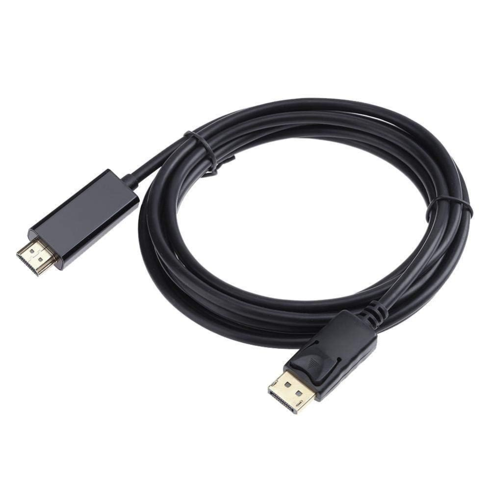 DisplayPort to HDMI Cable 3 Meter, 1080p@60Hz Uni-Directional UHD DP to HDMI Audio & Video Display Cable for Projector, Laptop, TV, Monitor, MacBook, 3Mtr/ (9.84FT) - (DP to HDMI-Black)