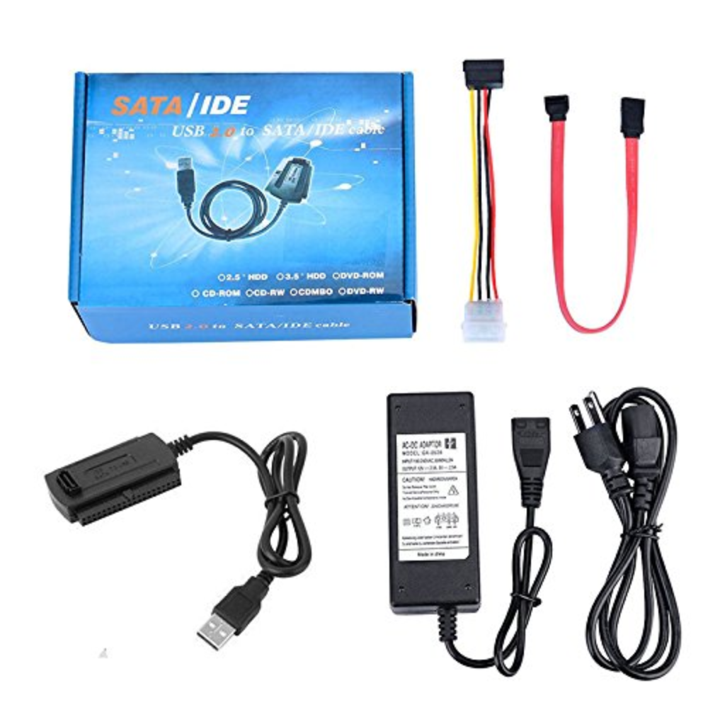 USB 2.0 to SATA/PATA/IDE Adapter Converter Cable for Hard Drive Disk and DVD Player U.S. Regulations (Multicolour)
