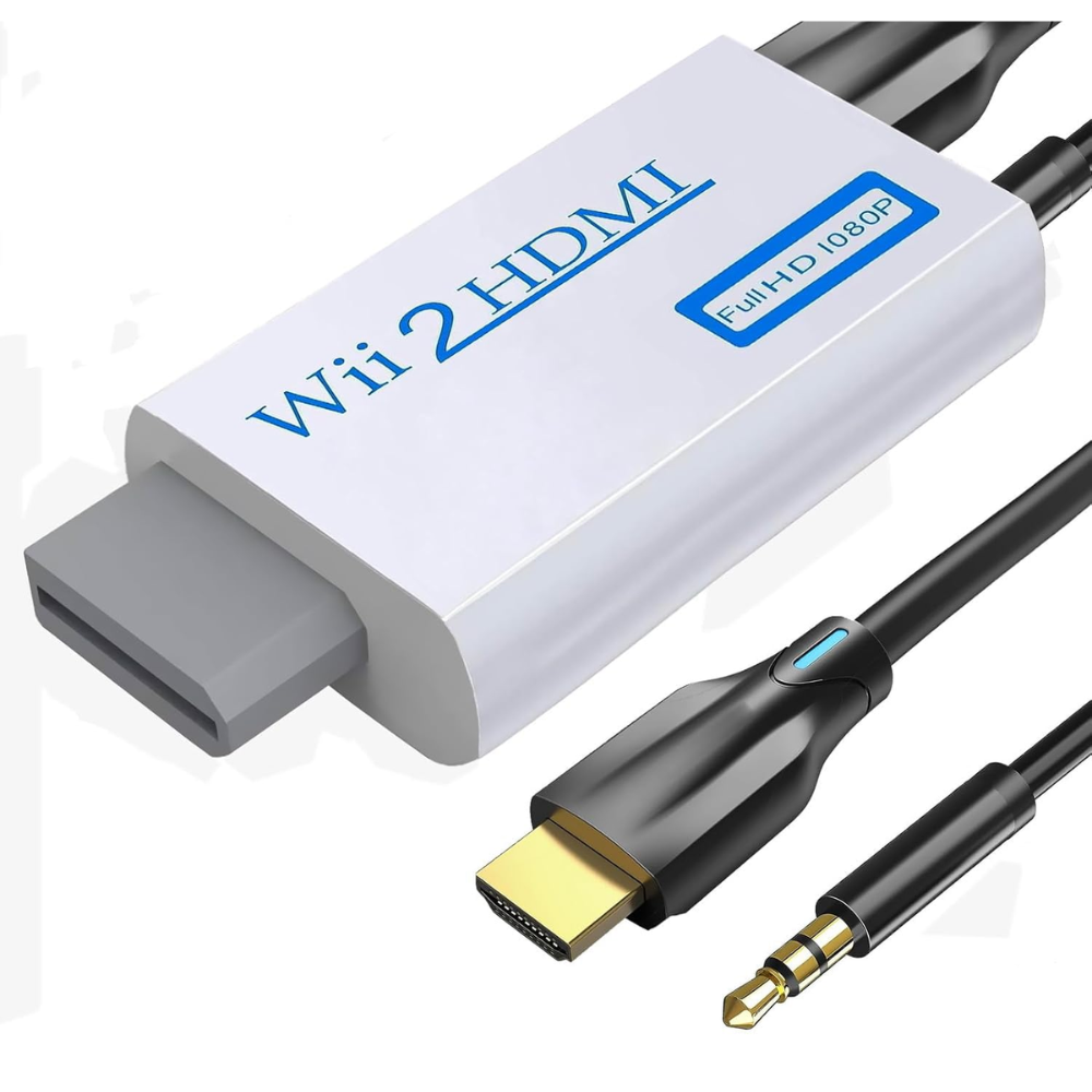 Wii to HDMI Converter Output Video Audio Adapter, with 3.5mm Audio Video Output Supports All Wii Display Modes, Best Compatibility and Stability for N Switch (Wii to HDMI)