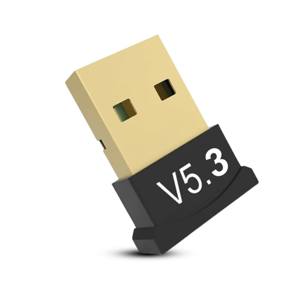USB Bluetooth Adapter 5.3 for PC, Wireless Bluetooth Dongle Receiver for Laptop/Desktop, Plug & Play Mini USB Adapter for Headphones, Keyboard, Mouse, Windows