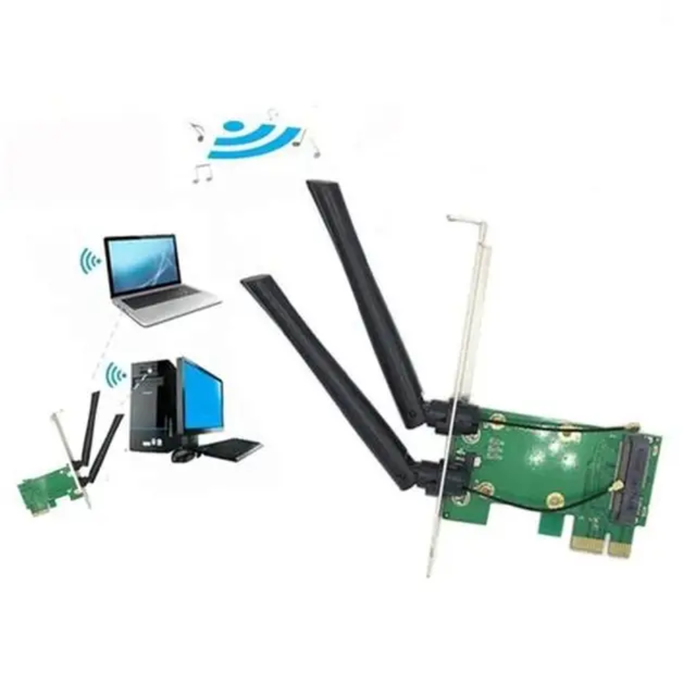 (DR1) 1x Wi-Fi card 300mbps with dual Antenna & small Patti