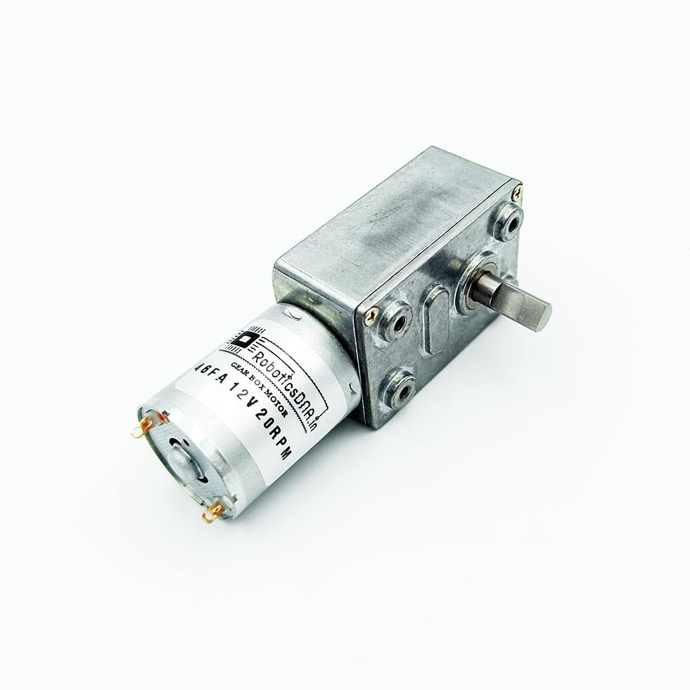 46GW-370 12V 20 RPM Worm Gear Box Motor